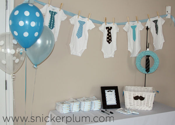 little man baby shower theme